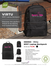KB5903 - Virtu RPET Laptop Backpack
